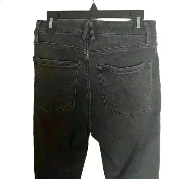 𝅺GOOD American Good Legs Crop Jeans Black083 Size 2/26 - Picture 6 of 8